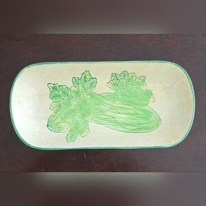 Green Vegetable Ceramic Tray